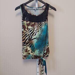Speechless Y2K Sleeveless Top Mixed Animal Print Going Out Fairy Grunge